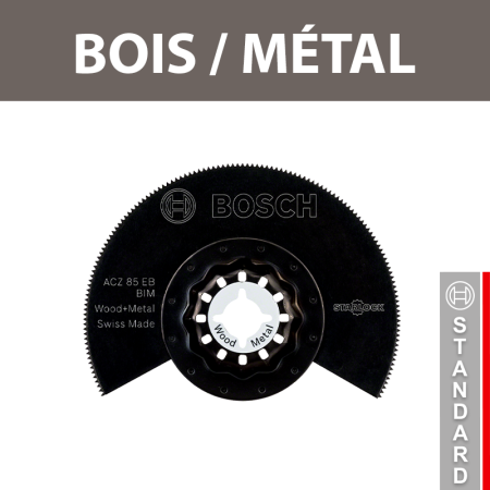 Lame segment BIM Starlock ACZ 85 EB bois et métal BOSCH