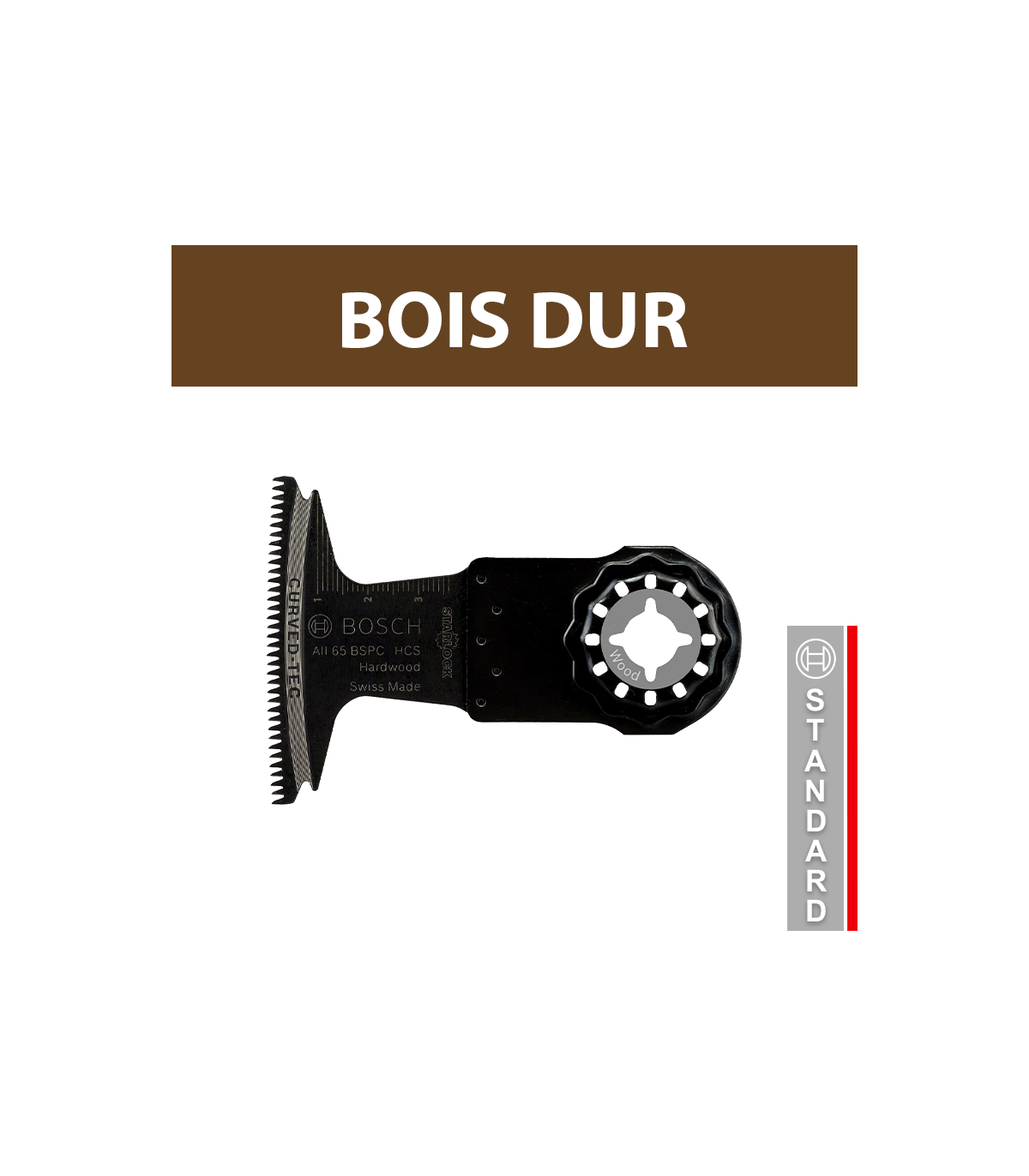 Lot de 10 lames plongeantes Starlock HCS AII 65 BSPC bois dur BOSCH