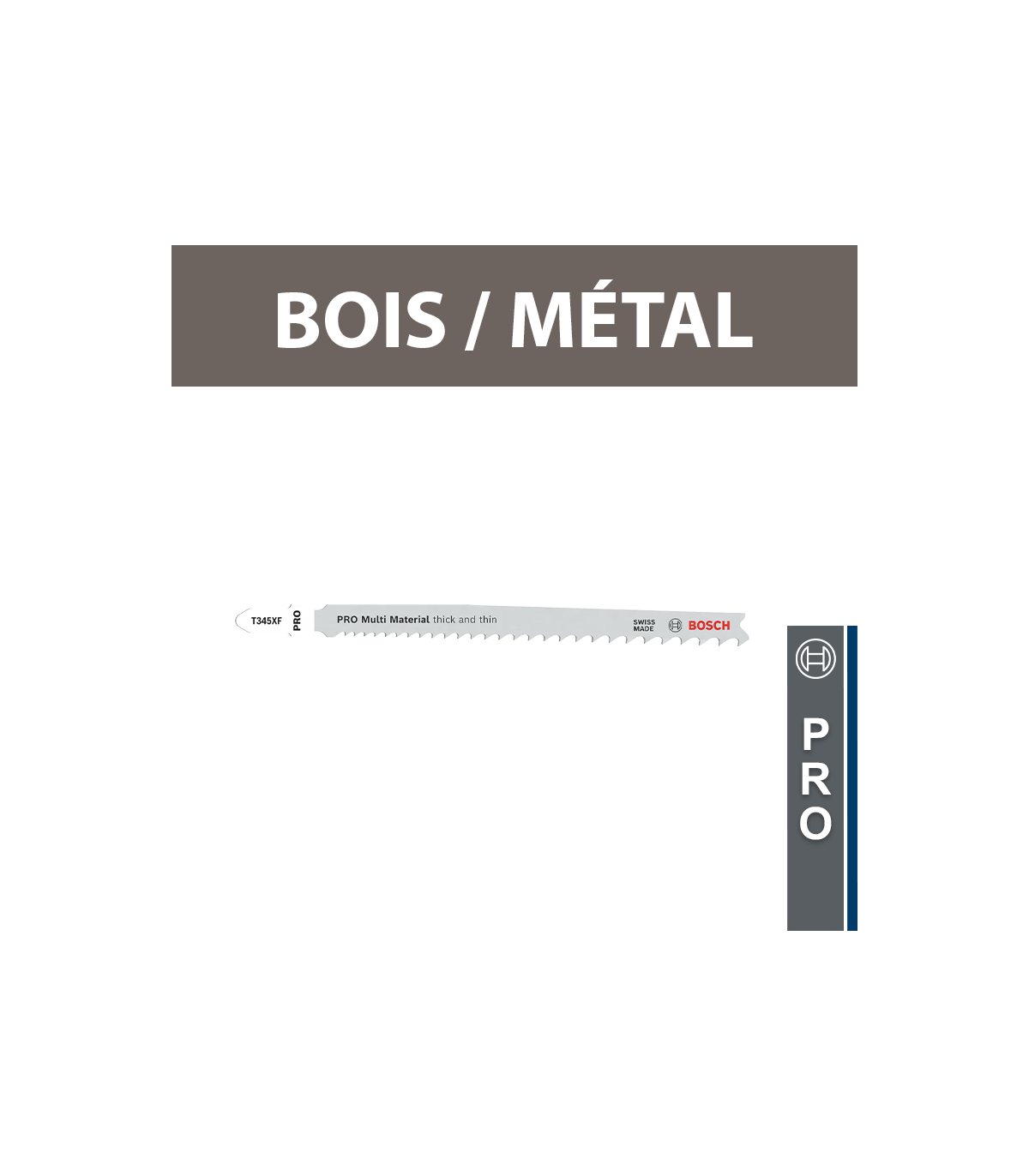 Lot de 5 lames de scie sauteuse T 345 XF Progressor Bois et métal BOSCH