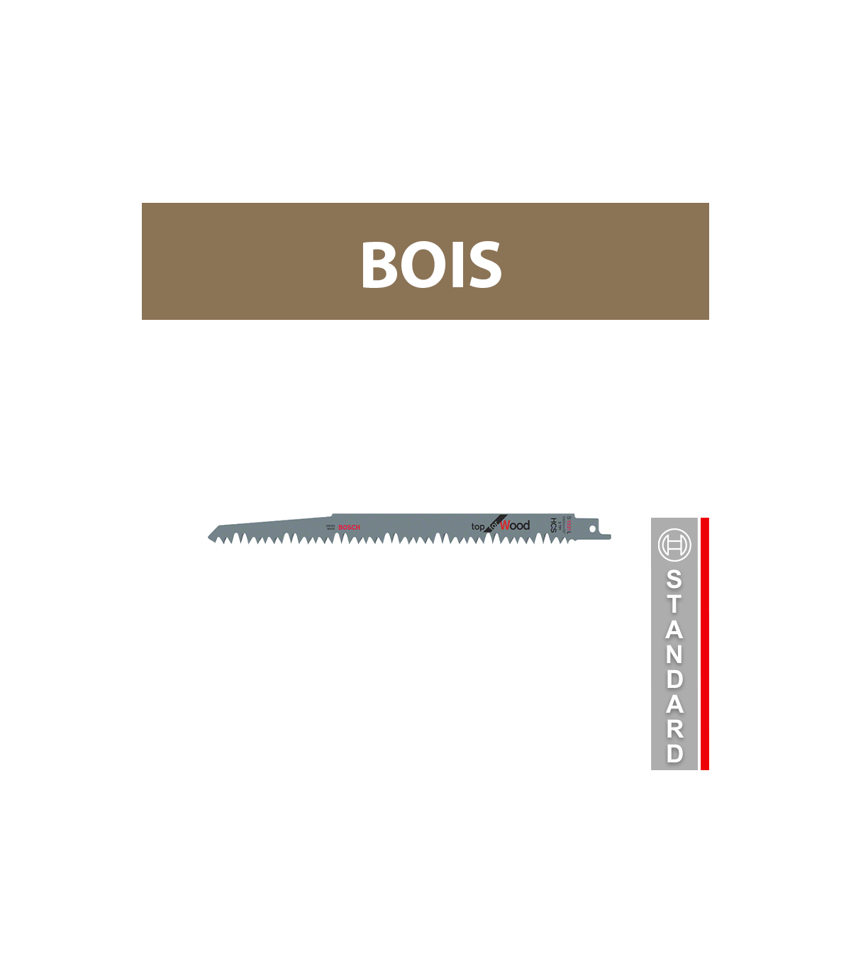 Lot de 5 lames de scie sabre S 1531 L Bois BOSCH