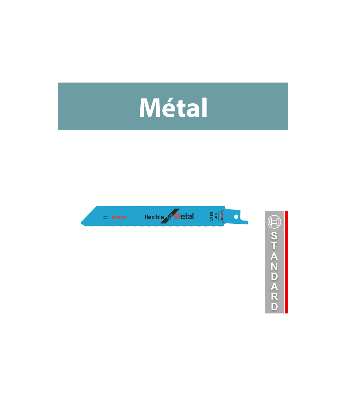 Lot de 2 lames de scie sabre S 922 AF Flexible for Metal BOSCH