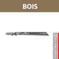 Lot de 5 lames de scie sauteuse 100 mm T 111 C HCS Bois BOSCH