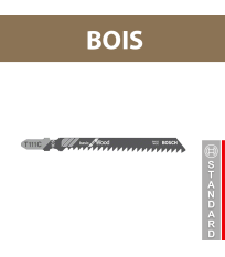 Lot de 5 lames de scie sauteuse 100 mm T 111 C HCS Bois BOSCH