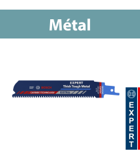 Lot de 3 lames de scie sabre 150mm EXPERT S 955 CHC Métal épais BOSCH