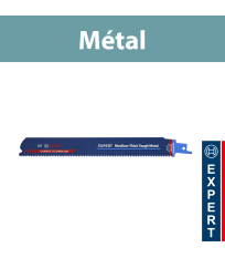 Lot de 3 lames de scie sabre 225mm EXPERT Précis Métal S 1155 HHM BOSCH