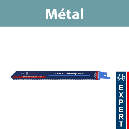 Lame de scie sabre 200mm EXPERT inoxydable S 1022 EHM BOSCH
