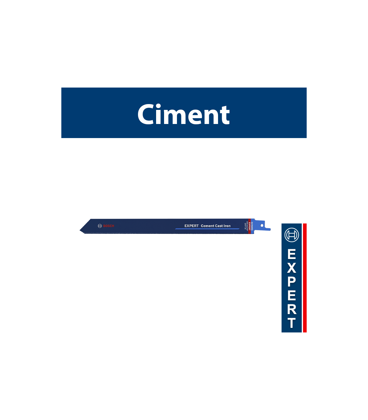 Lame de scie sabre 250mm EXPERT Cement Cast Iron S 1750 RD BOSCH