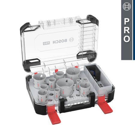 Coffret de 11 scies trépans PRO PC Plus Multi materiaux Ø20-76mm BOSCH