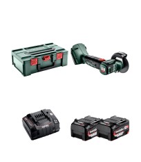 Meuleuse d'angle Ø76mm 18V CC 18 LTX BL + 2 batteries 18V 5.2 Ah + 1 chargeur ASC 145 METABO
