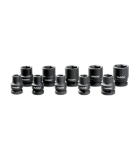 Jeu de 10 clés à douilles 1/2" antichoc METABO