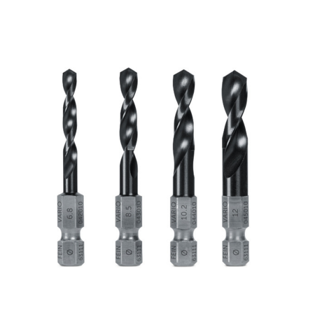 Set de 4 forets hélicoïdaux VARIO FEIN