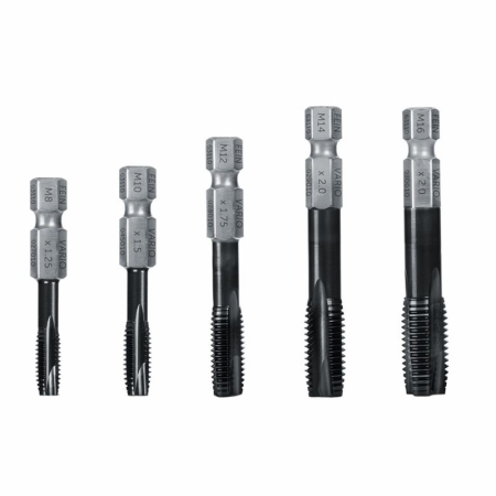 Set de 5 tarauds VARIO pour trous de passage FEIN