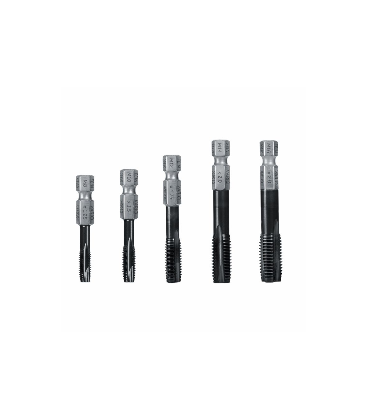 Set de 5 tarauds VARIO pour trous de passage FEIN
