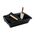 Lot de maçon : Auge 25L + truelle 20cm + taloche 26x35cm MONDELIN