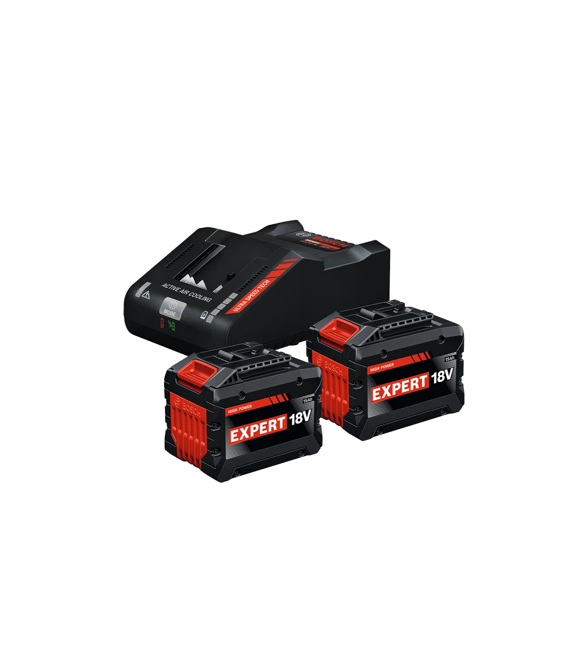 Pack de 2 batteries EXPERT EXBA 18V-150 15 Ah + Chargeur EXAL 18V-160 BOSCH