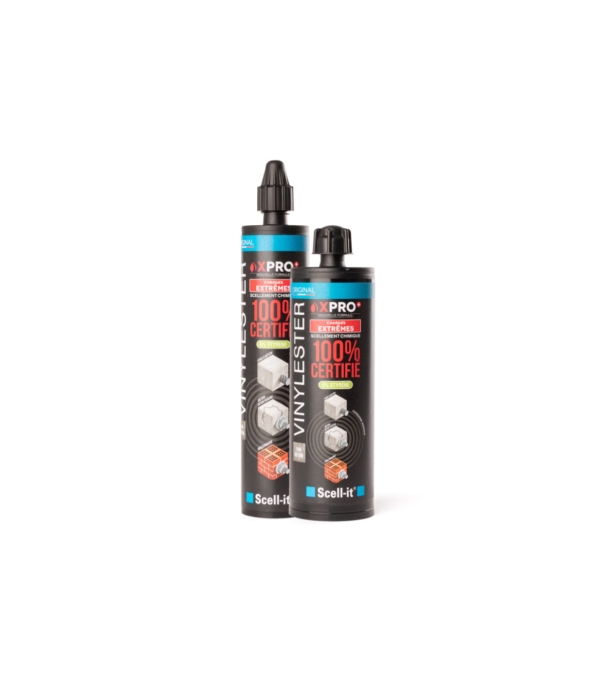 Cartouche résine de scellement chimique 300ML Vinylester spécial béton SCELL-IT