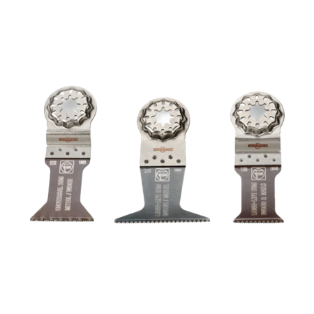 Coffret 3 lames de scie E-Cut Starlock bois et métal FEIN