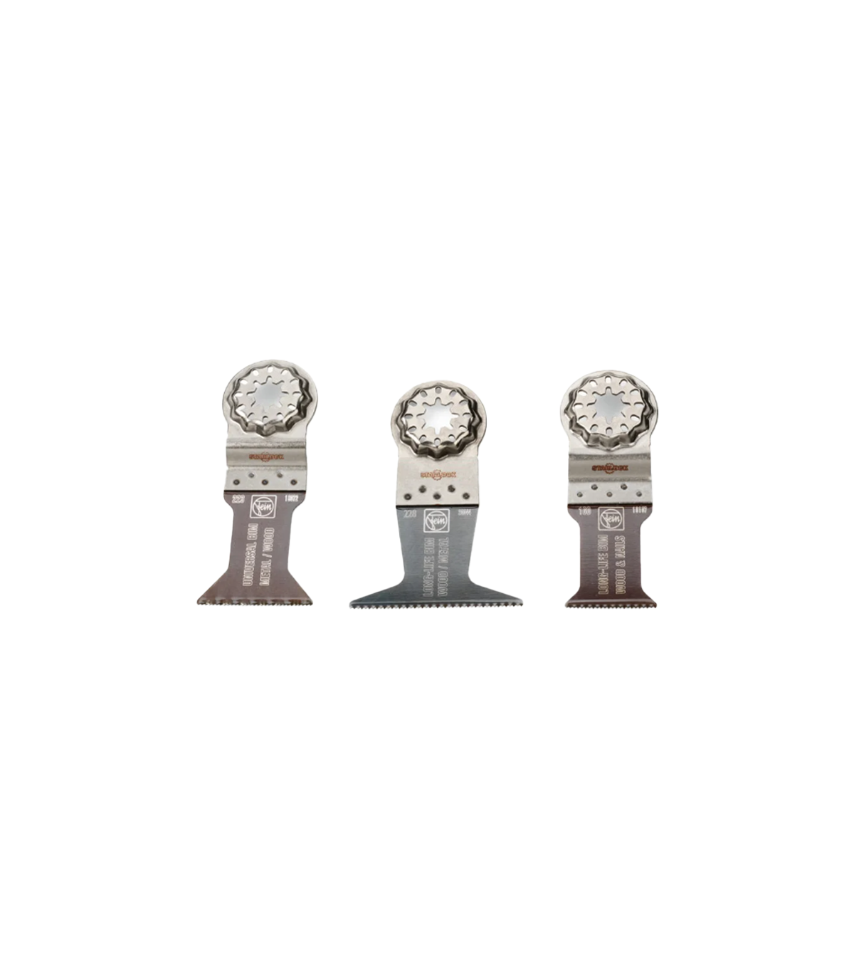 Coffret 3 lames de scie E-Cut Starlock bois et métal FEIN