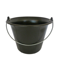 Seau en plastique noir 11L anse 5,3mm MONDELIN