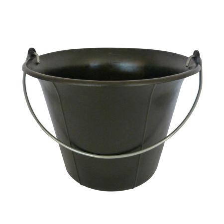 Seau en plastique noir 11L anse 5,3mm MONDELIN