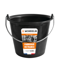 Seau Prochok noir 12L anse 6,8mm MONDELIN