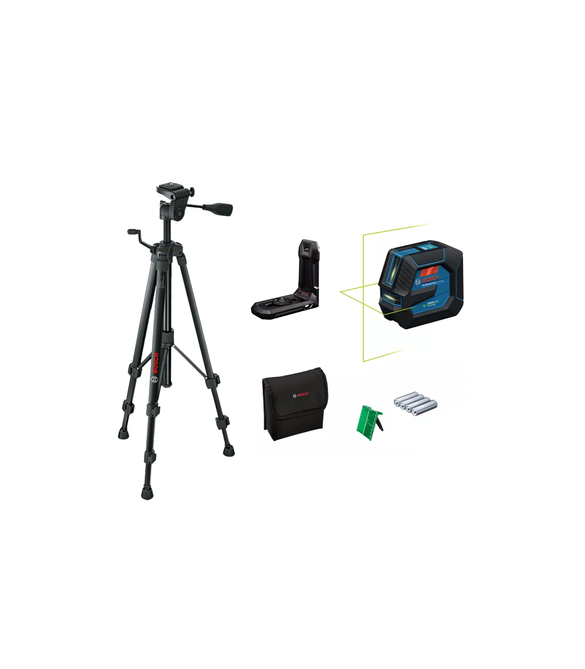 Laser lignes vert Pile/Batterie GLL 20-22 G + Trepied BT 150 BOSCH