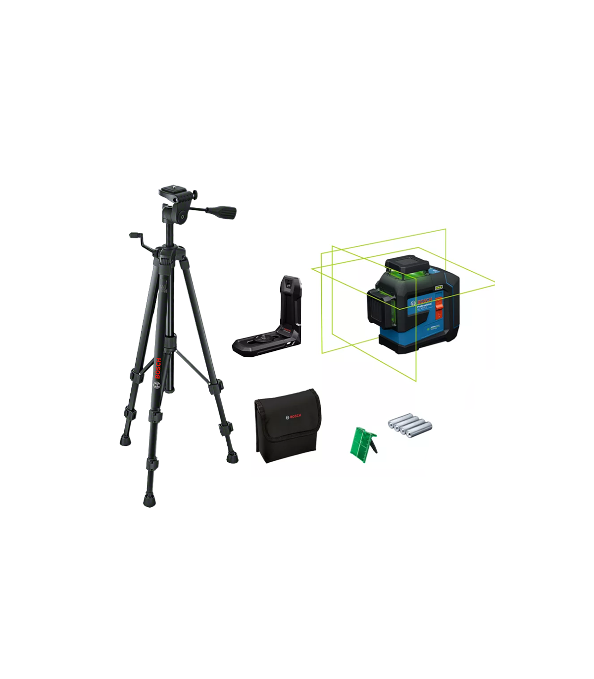 Laser lignes vert 360° Pile/Batterie GLL 80-33 G + Trepied BT 150 BOSCH