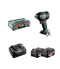 Visseuse à chocs 18V SSW 18 LTX 550 BL + 2 batteries 18V 5,2 Ah + 1 chargeur ASC 145 METABO