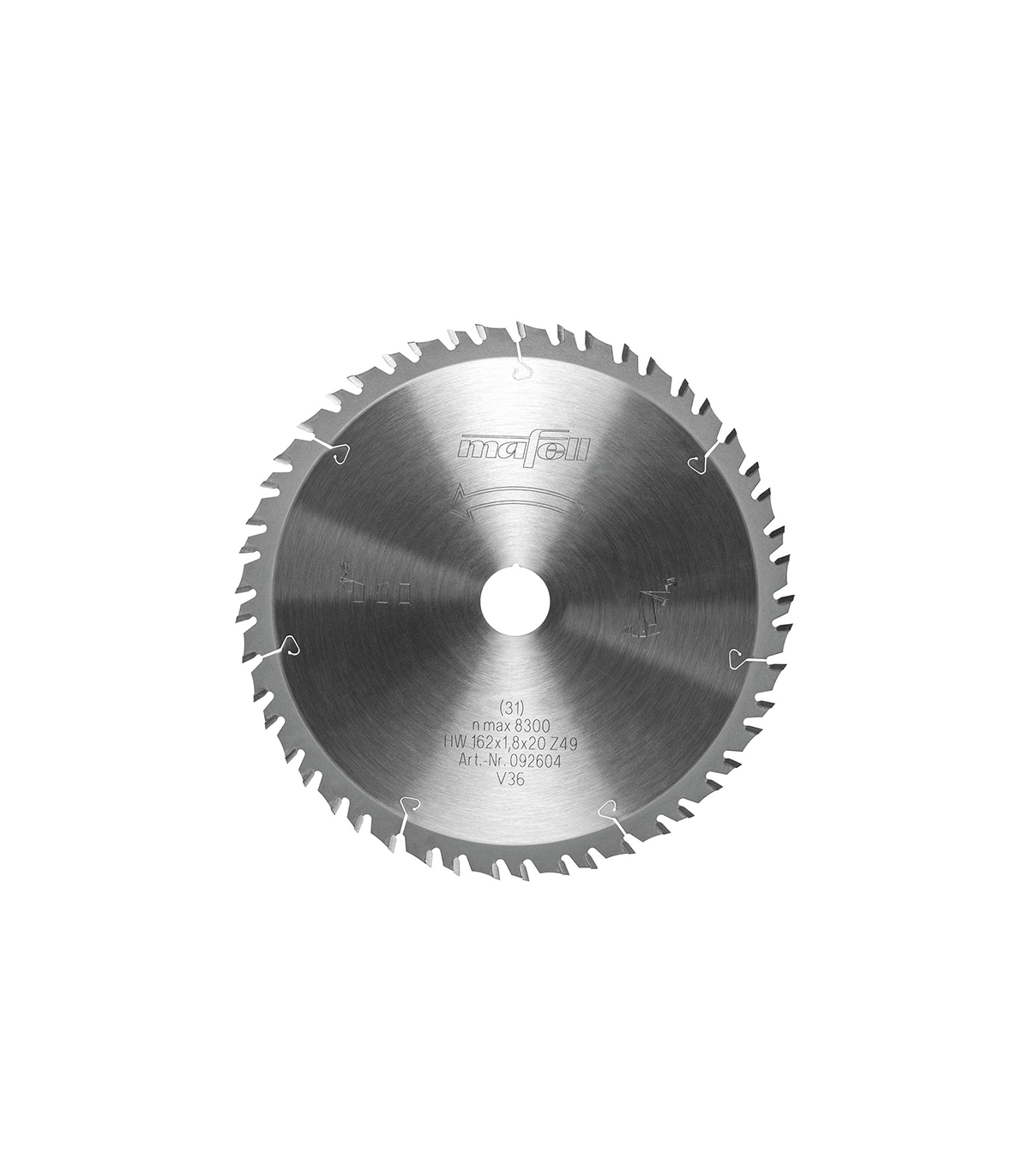 Lame de scie carbure 162 x 1,8 x 20 mm 49 dents Bois MAFELL