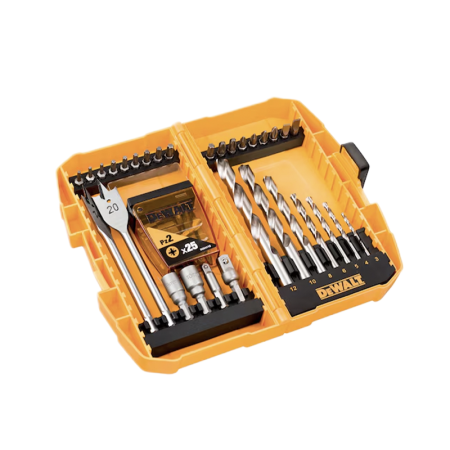 Perceuse-visseuse 18V DCD777NT + 2 batteries 18V 2Ah + 1 Chargeur DCB1102-QW + 1 coffret d'accessoire DEWALT