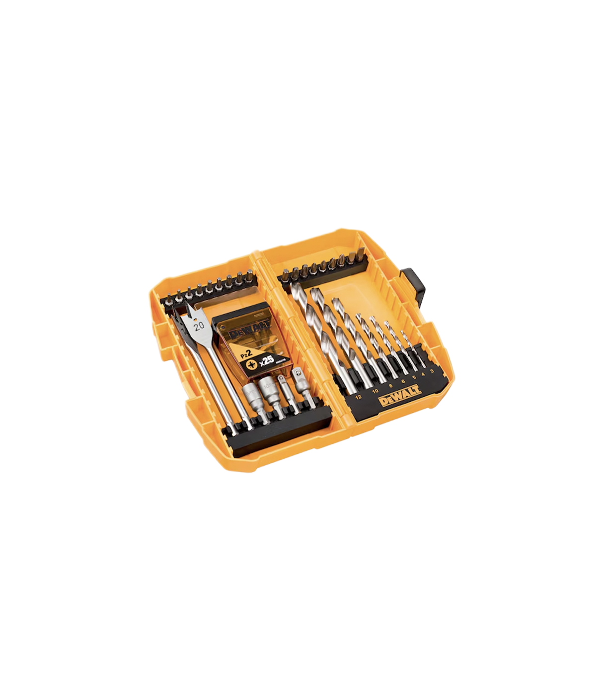 Perceuse-visseuse 18V DCD777NT + 2 batteries 18V 2Ah + 1 Chargeur DCB1102-QW + 1 coffret d'accessoire DEWALT