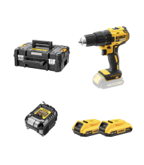 Perceuse-visseuse 18V DCD777NT + 2 batteries 18V 2Ah + 1 Chargeur DCB1102-QW DEWALT
