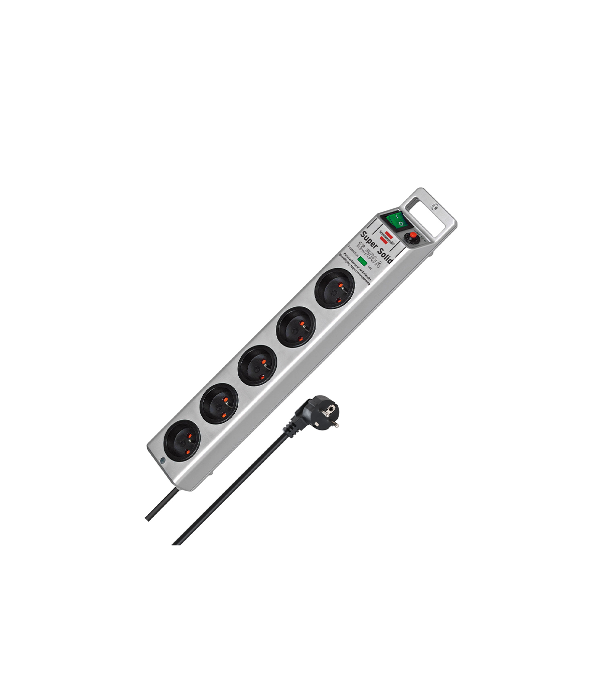 Multiprise Super-Solid 5 prises avec interrupteur et parasurtenseur 13500A BRENNENSTUHL