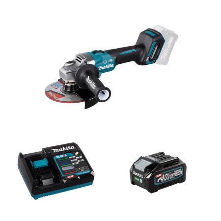 Meuleuse Ø150mm 40V GA035GZ + 1 batterie 40V 4 Ah + chargeur rapide DC40RA MAKITA