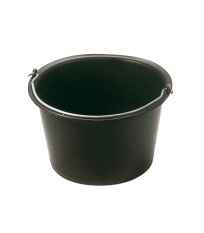 Seau évasé plastique noir 14L anse 6,3 mm MONDELIN