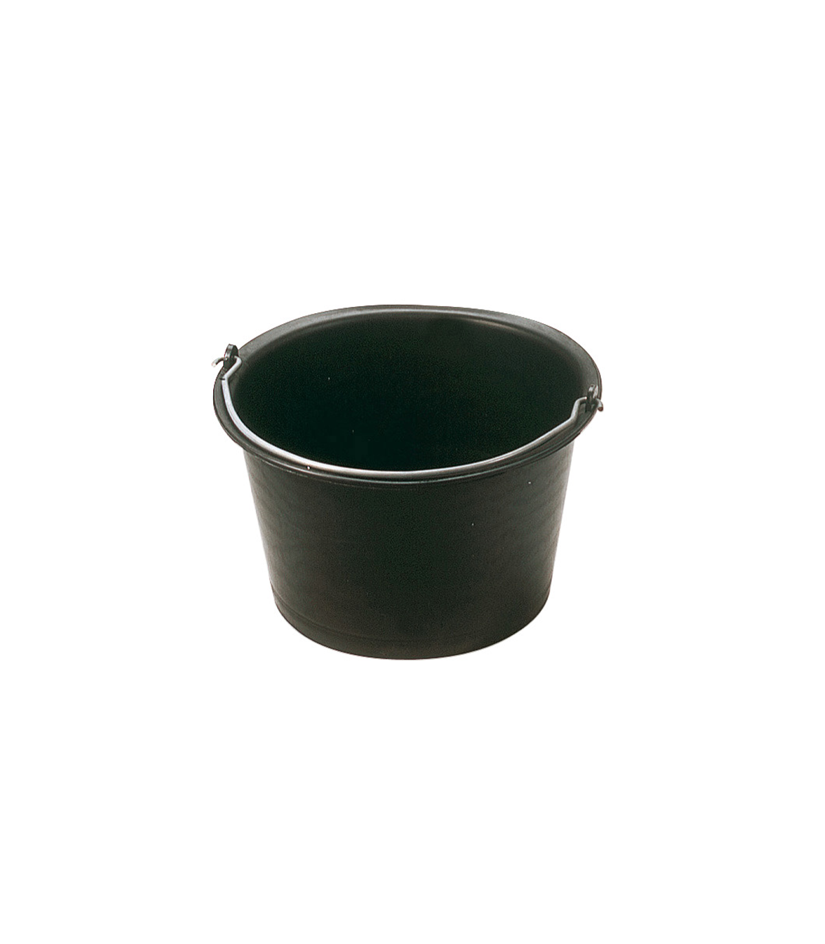 Seau évasé plastique noir 14L anse 6,3 mm MONDELIN