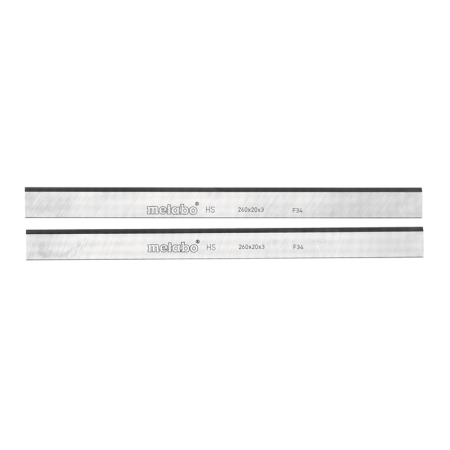 2 fers de rabot HSS en acier HC 260 C/M/K METABO
