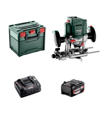 Défonceuse 18V OFV 18 LTX BL 12 + 1 batterie 18V 5,2 Ah + Chargeur rapide ASC 145 METABO