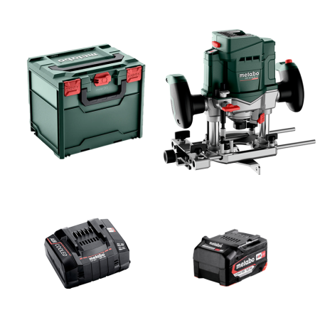 Défonceuse 18V OFV 18 LTX BL 12 + 1 batterie 18V 5,2 Ah + Chargeur rapide ASC 145 METABO