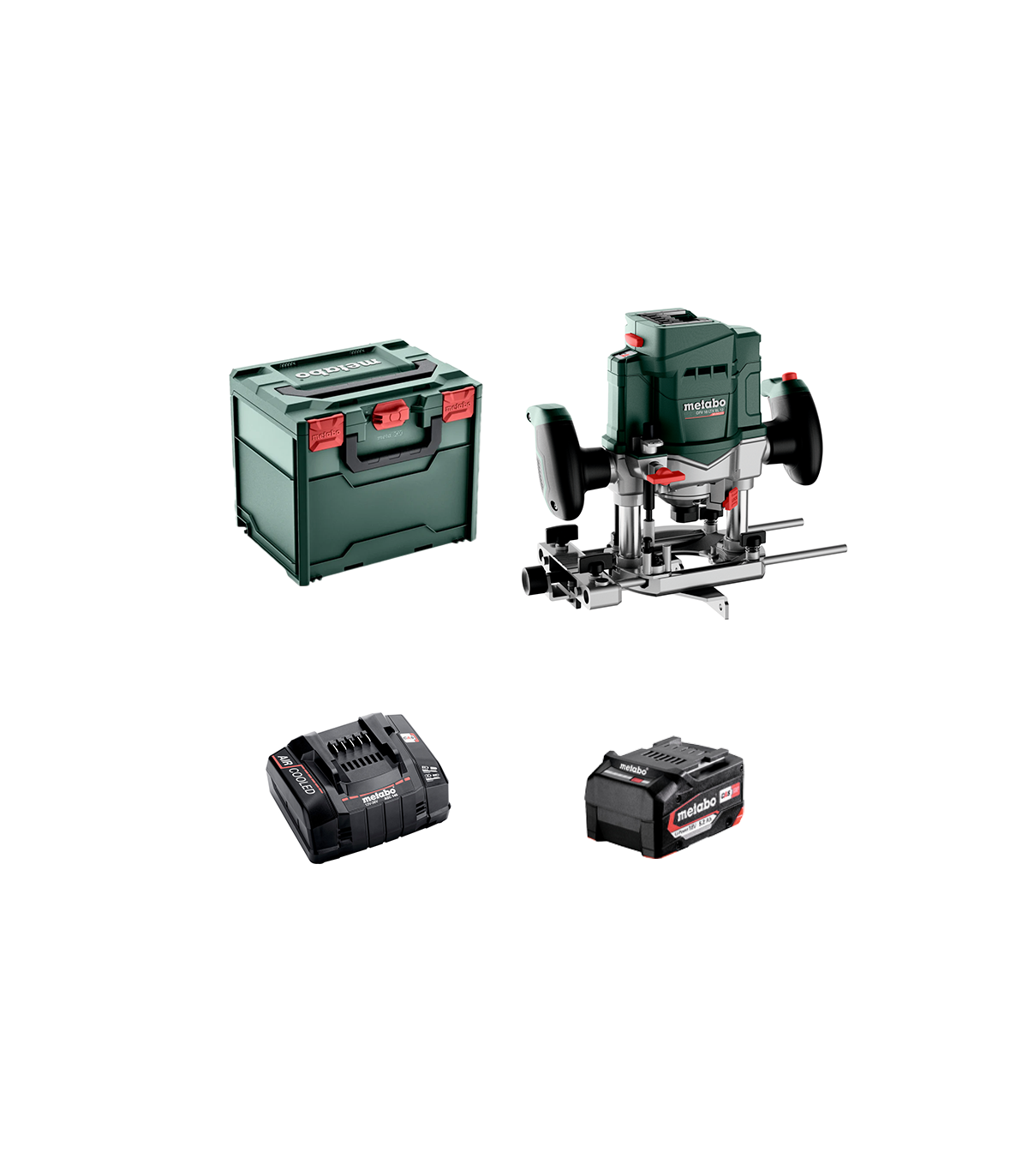 Défonceuse 18V OFV 18 LTX BL 12 + 1 batterie 18V 5,2 Ah + Chargeur rapide ASC 145 METABO