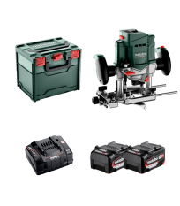 Défonceuse 18V OFV 18 LTX BL 12 + 2 batteries 18V 5,2 Ah + Chargeur rapide ASC 145 METABO