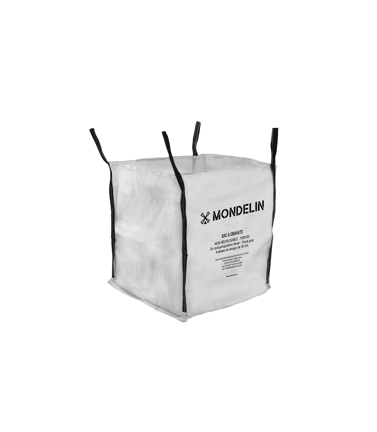 Sac à gravats fond plat 100x100x100 cm MONDELIN