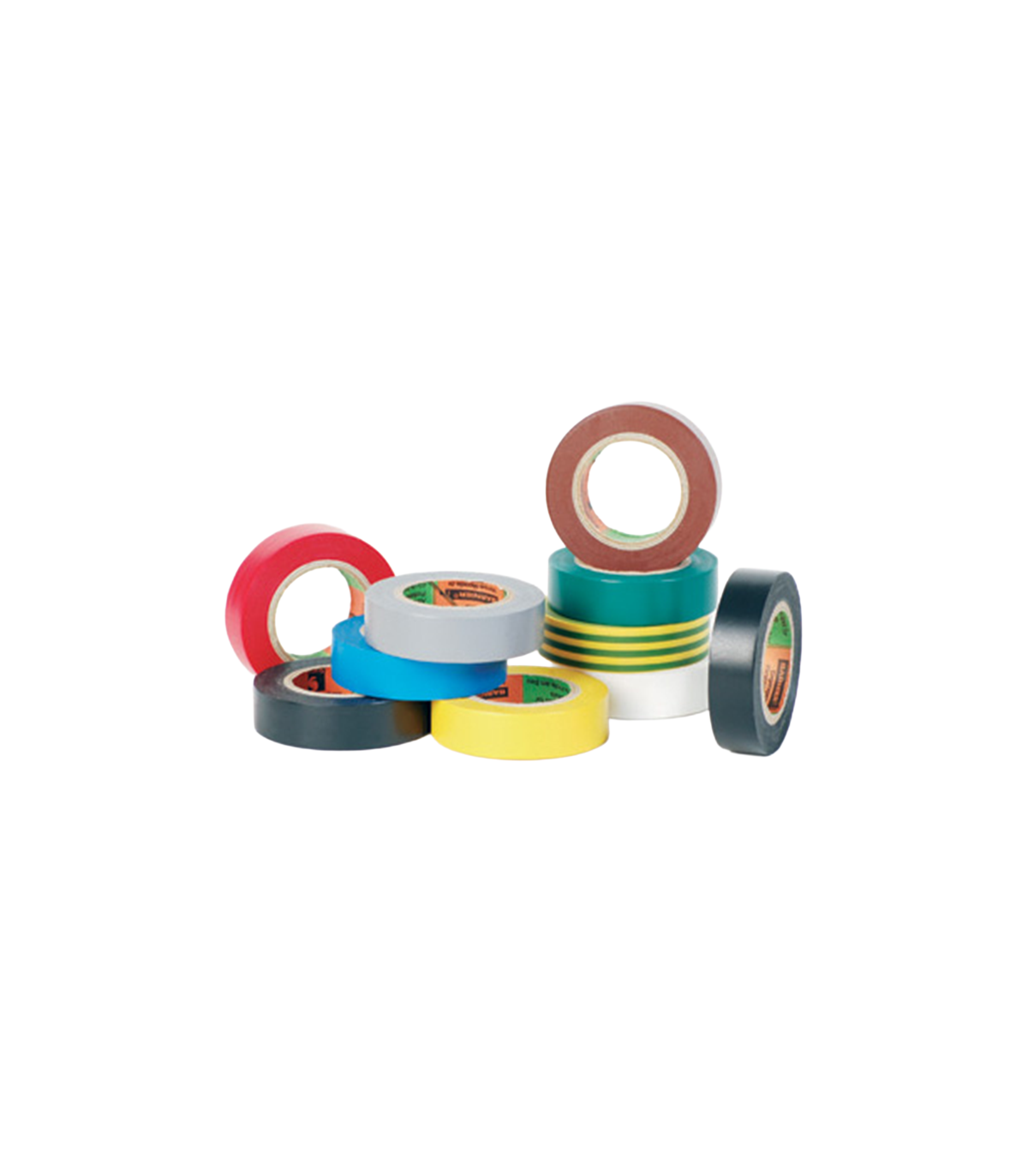 10 rubans adhésifs PVC repérage électrique "6022" 15mm x 10m Multi-teintes BARNIER
