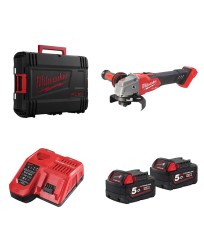 Meuleuse d'angle Ø125 mm M18 FSAGV125XB-0X + 2 batteries18V 5 Ah + chargeur M12-18FC MILWAUKEE