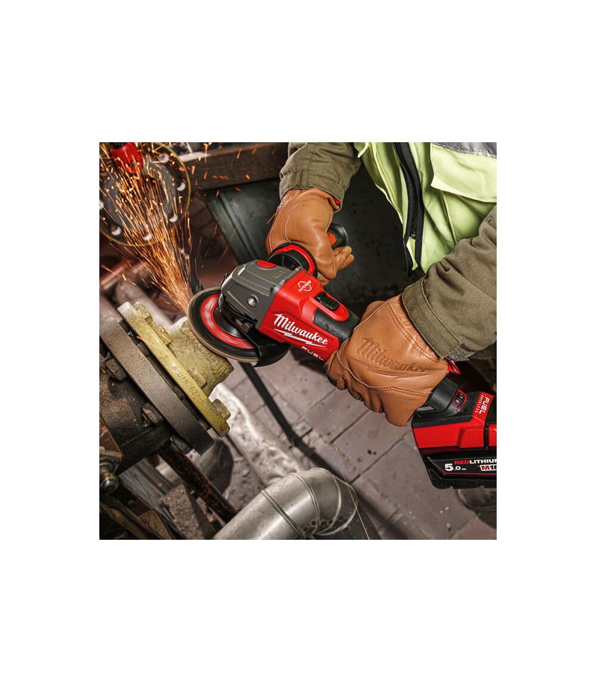 Meuleuse d'angle Ø125 mm M18 FSAGV125XB-0X + 1 batterie 18V 5 Ah + chargeur M12-18FC MILWAUKEE