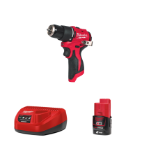 Perceuse visseuse à percussion 12V M12 BLPDRC-0 + 1 batterie 2 Ah 12 V + 1 chargeur C12C MILWAUKEE