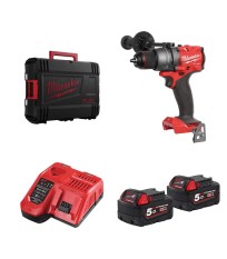 Perceuse visseuse 18V M18 FDD3-502X + 2 batteries 5 Ah + 1 chargeur M12-18 FC MILWAUKEE