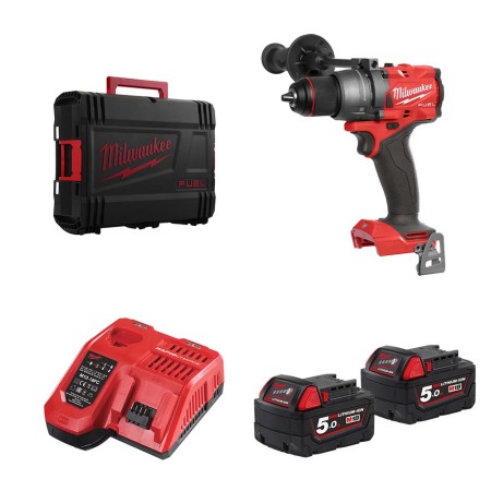 Perceuse visseuse 18V M18 FDD3-502X + 2 batteries 5 Ah + 1 chargeur M12-18 FC MILWAUKEE