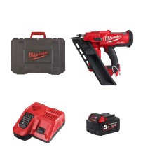 Cloueur de charpente M18 FFN-0C + 1 batterie 18V 5 Ah + 1 chargeur M12-18FC MILWAUKEE