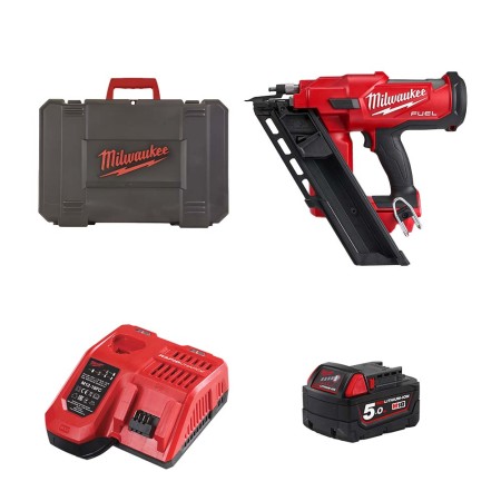Cloueur de charpente M18 FFN-0C + 1 batterie 18V 5 Ah + 1 chargeur M12-18FC MILWAUKEE